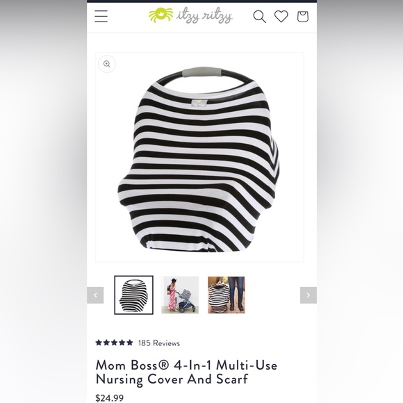 Itzy Ritzy Car seat and nursing cover - Picture 4 of 4